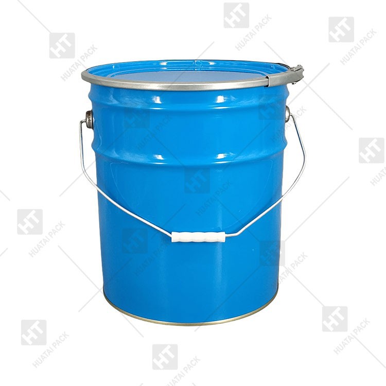 5 Gallon Blue Empty Steel Tin Pail